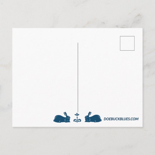 White Rabbit Briefkaart (Achterkant)