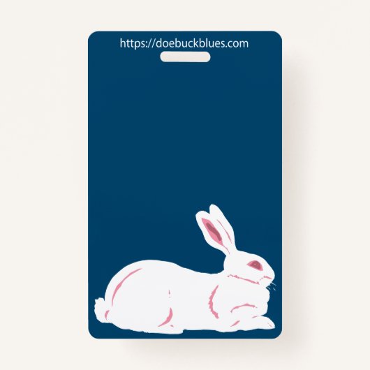 White Rabbit Cage Name Tag Badge (Voorkant)