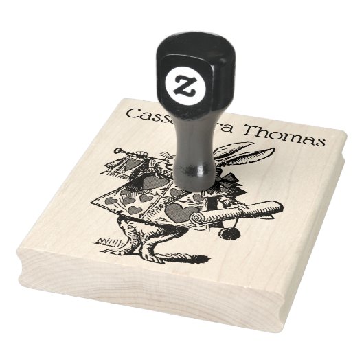 White Rabbit Court Trumpeter Alice in Wonderland 2 Rubberstempel (Stempel)
