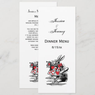 White Rabbit Court Trumpeter Alice in Wonderland Kaart