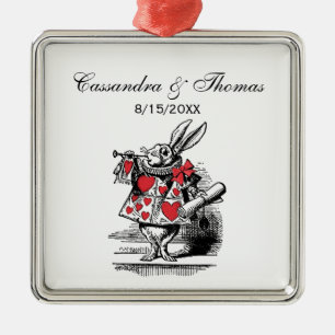 White Rabbit Court Trumpeter Alice in Wonderland Metalen Ornament