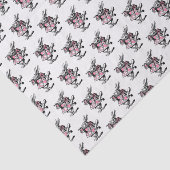 White Rabbit Court Trumpeter Alice in Wonderland P Tissuepapier (Detail)