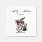 White Rabbit Court Trumpeter Alice in Wonderland Servetten (Voorkant)