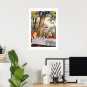 White Rabbit en Hatter  Alice Wonderland Poster (Thuiskantoor)