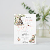 White Rabbit en Victoriaans Teacup Mouse Briefkaart (Staand voorkant)