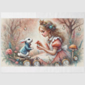 White Rabbit Forest Klok Collectie Decoupage Tissuepapier (Voorkant)