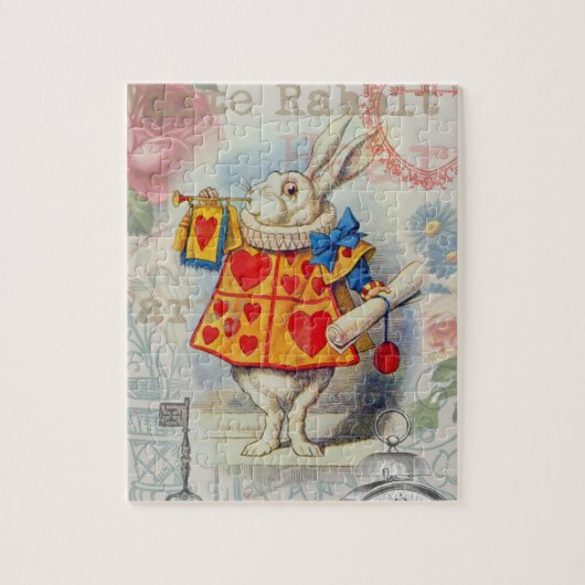 White Rabbit Hearts Alice Classic Legpuzzel (Verticaal)