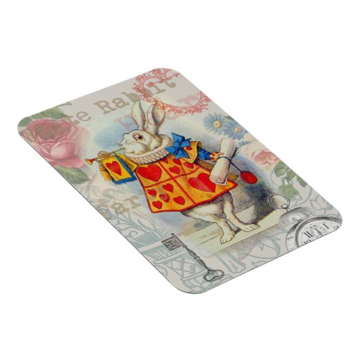 White Rabbit Hearts Alice Classic Magneet (Rechterzijde)