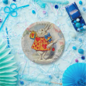 White Rabbit Hearts Alice Classic Papieren Bordje (Feest)