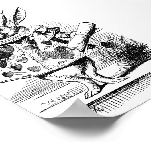 White Rabbit Herald Poster (Alice's Adventures) (Hoek)