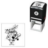 White Rabbit Herald Trompettist Alice in Wonderlan Zelfinktende Stempel (In situ)