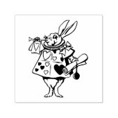 White Rabbit Herald Trompettist Alice in Wonderlan Zelfinktende Stempel (Design)
