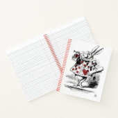 White Rabbit met Red Hearts Alice in Wonderland Notitieboek (Binnen)