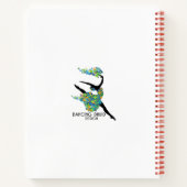 White Rabbit met Red Hearts Alice in Wonderland Notitieboek (Achterkant)