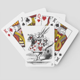White Rabbit met Red Hearts Alice in Wonderland Pokerkaarten