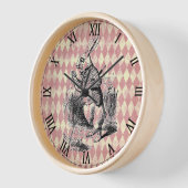 White Rabbit Pink Diamonds Wall Clock (Hoek)