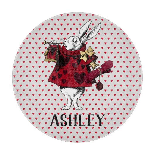 White Rabbit Queens Garb Persoonlijk Snijplank (Voorkant)