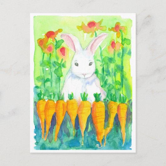White Rabbit Spring Garden Briefkaart (Voorkant)