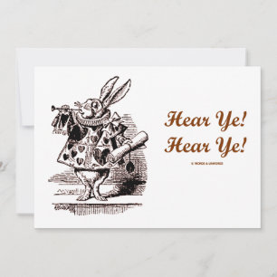 White Rabbit Trumpet hoort ja! Hé! Wonderland