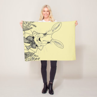 White Rabbit van Alice's avonturen in Wonderland Fleece Deken