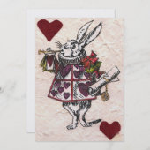 White Rabbit Wedding Invitation Kaart (Voorkant / Achterkant)