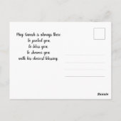 White Rangoli with hibiscus Briefkaart (Achterkant)