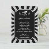 White Raven Halloween Party Invitation Kaart (Staand voorkant)