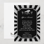 White Raven Halloween Party Invitation Kaart (Voorkant / Achterkant)