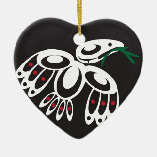 White Raven Keramisch Ornament