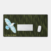 White Raven on Fractal Conifers Bureaumat (Keyboard & Muis)