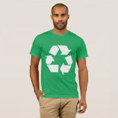 WHITE RECYCLEN SYMBOL T-SHIRT (Voorkant volledig)
