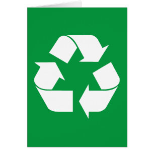 White Recycling Symbool
