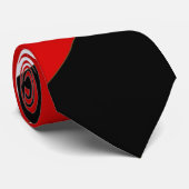 White Red Black Stropdas met grote streep (Opgerold)