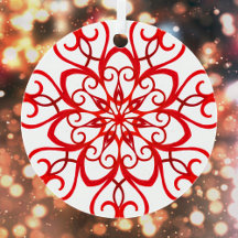 White Red  decoratief traditioneel kerstfeest