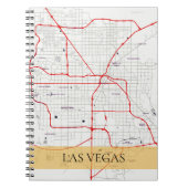WHITE RED LAS VEGAS NEVADA USA OUTLINE MAP NOTITIEBOEK (Voorkant)