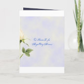 White Red Roses Custom Invitation Kaart (Achterkant)