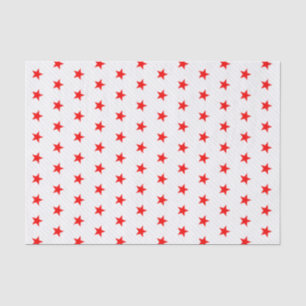 White Red Stars en Grey Stripes Modern Pattern Tissuepapier
