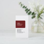 White Red Stripe Attractive Charming Visitekaartje (Staand voorkant)