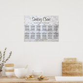 White Reflections 12 Table Wedding Seating Chart Poster (Keuken)