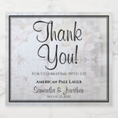 White Reflections Bedankt voor je huwelijk Bier Etiket (Enkel label)