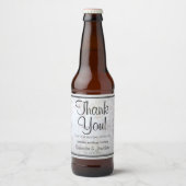 White Reflections Bedankt voor je huwelijk Bier Etiket (Voorkant)