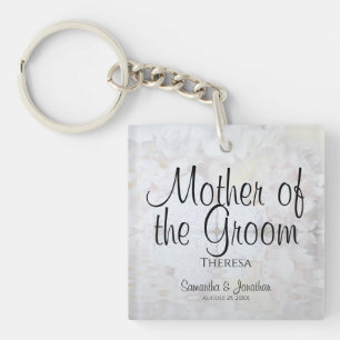 White Reflections Moeder van het Groom Wedding Sleutelhanger