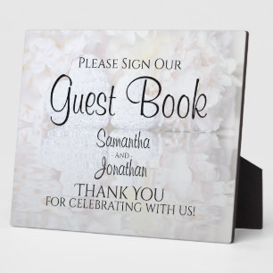 White Reflections Wedding Sign ons Guest Book Sign Fotoplaat