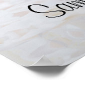 White Reflections Wedding Welcome Sign Poster (Hoek)