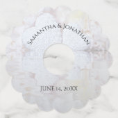 White Reflections Wedding Wine Glass Labels (Achterkant)