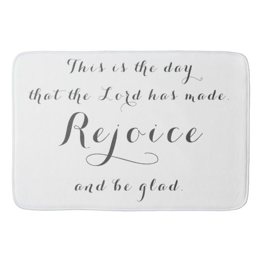 White Rejoice and Be Blessed Badmat (Voorkant)