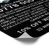 White Removal Van, verwijderend Bedrijf Adverteren Poster (Hoek)