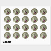 White Retriever Ronde Sticker (Vel)