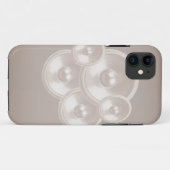 White retro-muziekluidsprekers Case-Mate iPhone case (Achterkant (horizontaal))