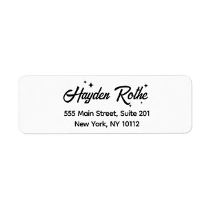 White Retro Script Makeup en Hair Stylist Etiket